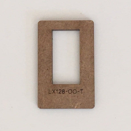 LX128-OO-T Narrow Single Pane Windows Cutting Template