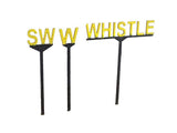 LX131-OO Whistle/Sound Whistle Signs (Pack of 19) OO/4mm/1:76