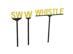 LX131-OO Whistle/Sound Whistle Signs (Pack of 19) OO/4mm/1:76
