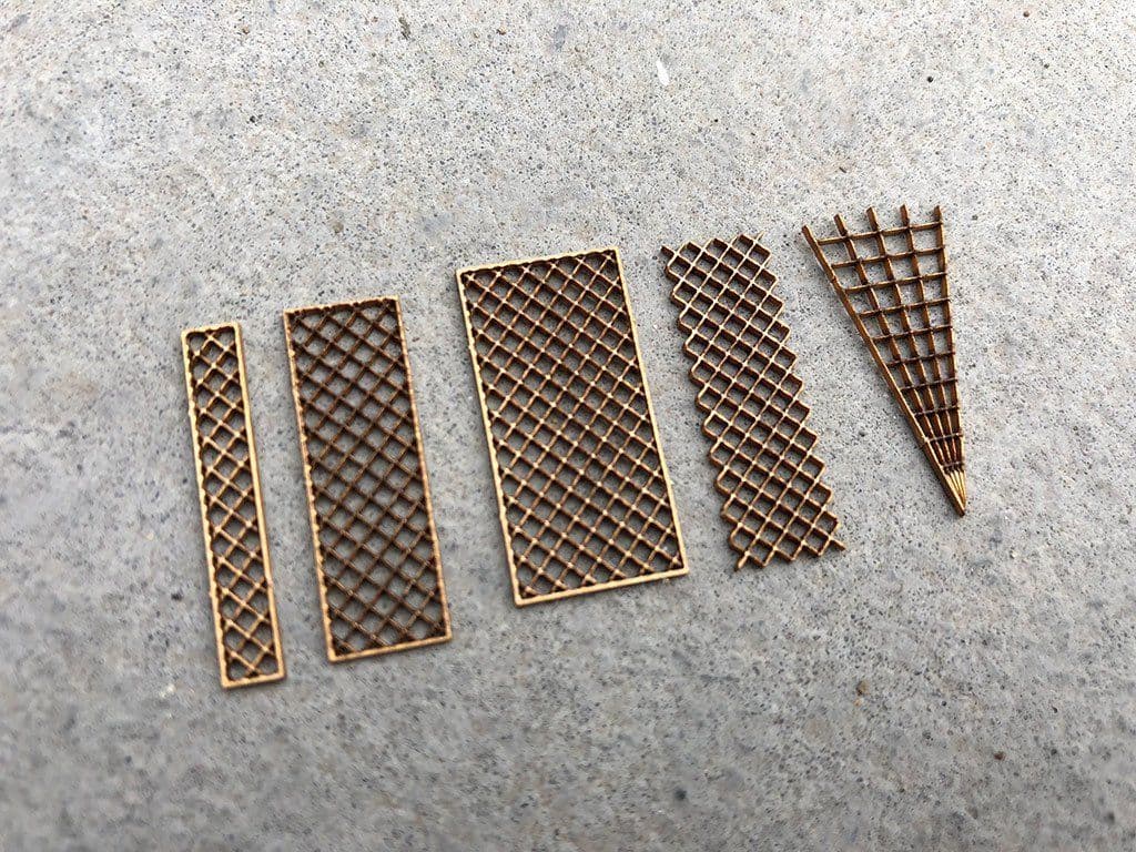 LX163-OO Decorative Trellis Panels OO/4mm/1:76