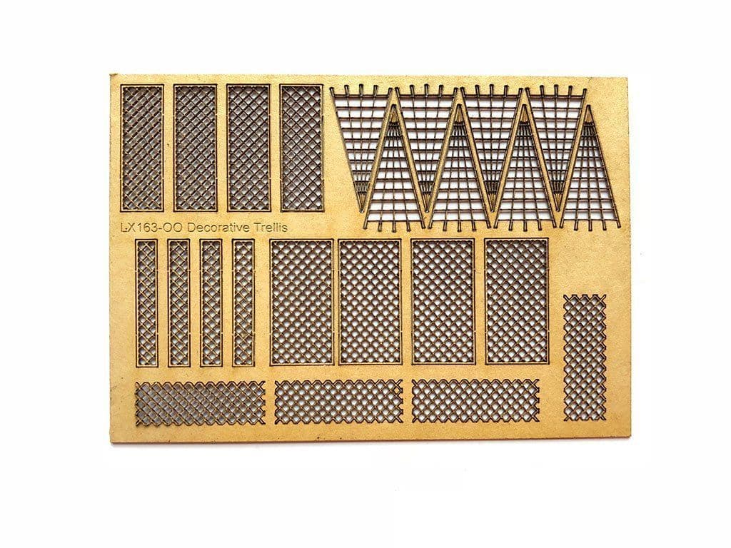 LX163-OO Decorative Trellis Panels OO/4mm/1:76