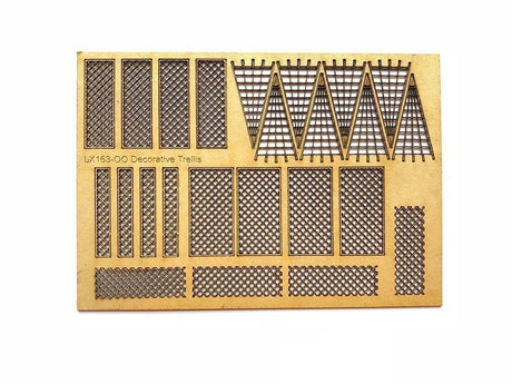 LX163-OO Decorative Trellis Panels OO/4mm/1:76