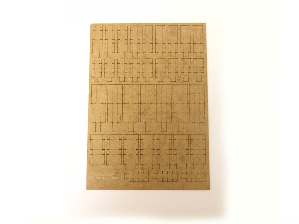 LX165-OO Laser Cut Miniature Cardboard Boxes OO/4mm/1:76