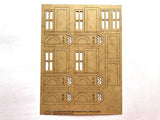 LX173-OO Four Panel Exterior Doors With Frames & Stone Headers OO/4mm/1:76