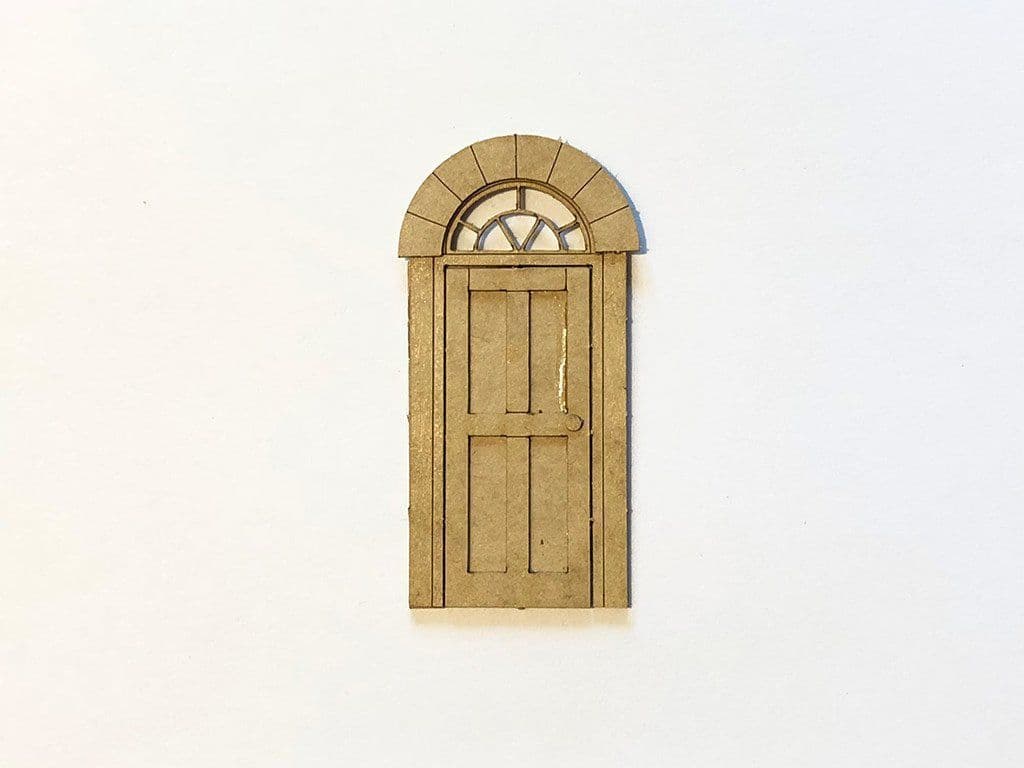 LX173-TT Four Panel Exterior Doors With Frames & Stone Headers TT/3mm/1:100