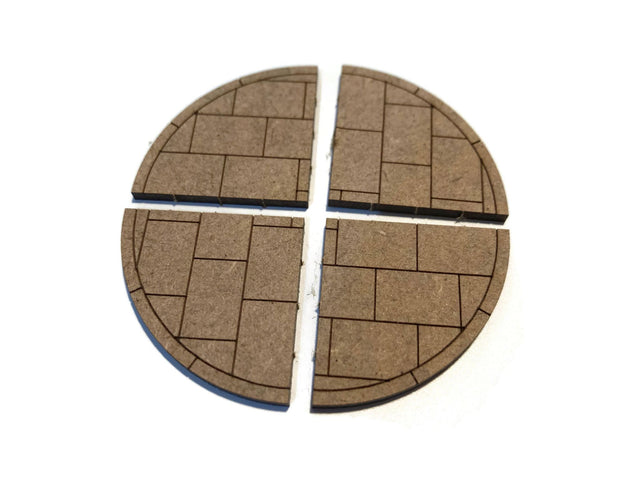 LX218-O Laser Cut MDF 90 Degree Pavement Corners (Pack of 4) - O/7mm/1:43