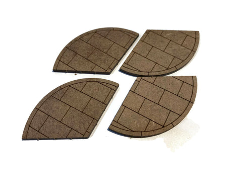 LX219-O Laser Cut MDF 120 Degree Pavement Corners (Pack of 4) - O/7mm/1:43