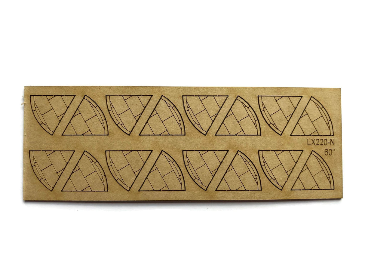 LX220-N Laser Cut 60 Degree Pavement Corners (Pack of 16) - N/2mm/1:148