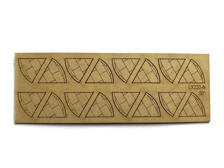 LX220-N Laser Cut 60 Degree Pavement Corners (Pack of 16) - N/2mm/1:148
