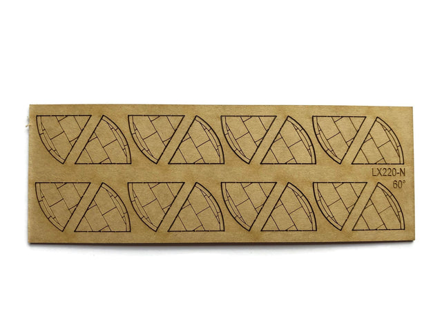 LX220-N Laser Cut 60 Degree Pavement Corners (Pack of 16) - N/2mm/1:148