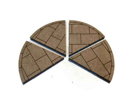 LX220-O Laser Cut MDF 60 Degree Pavement Corners (Pack of 4) - O/7mm/1:43