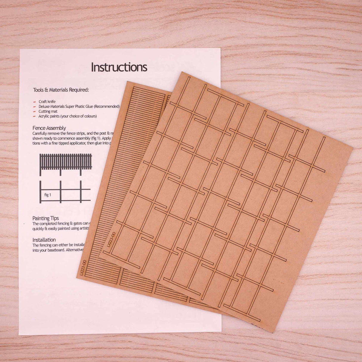 LX223-OO Laser Cut Wooden Fencing OO/4mm/1:76