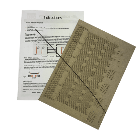 LX236-120 Laser Cut 4ft Post & Rail Lineside Fencing For TT:120