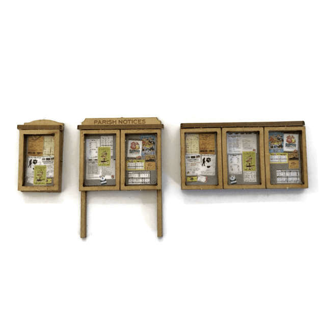 LX239-O Parish / Village Noticeboards (Pack of 6) O/7mm/1:43