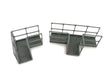 LX242-OO Laser Cut Industrial Walkways With Railings - Elbows & T Junctions - OO/4mm/1:76