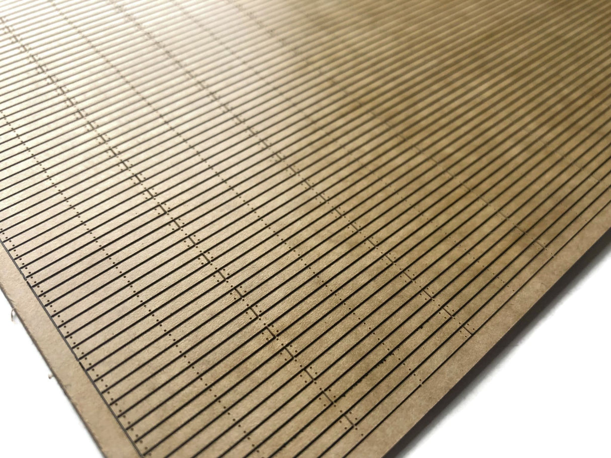 LX252-OO Laser Engraved 6" Wooden Decking / Period Platform Surface - OO/4mm/1:76