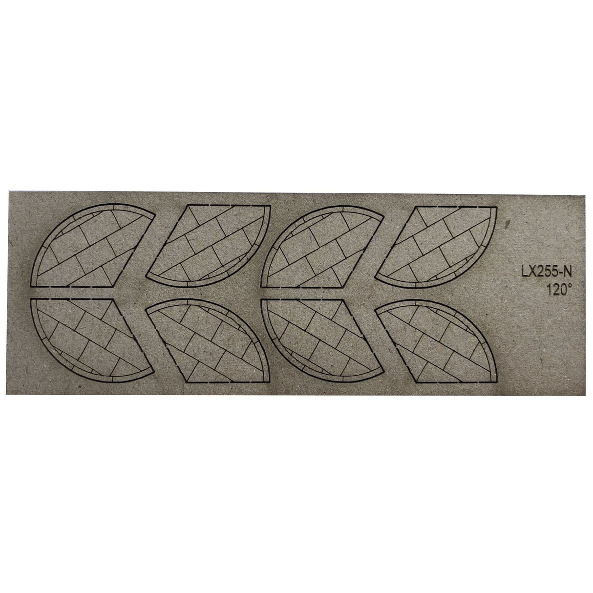 LX255-N Laser Cut Card 120 Degree Pavement Corners (Pack of 8) - N/2mm/1:148