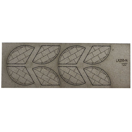LX255-N Laser Cut Card 120 Degree Pavement Corners (Pack of 8) - N/2mm/1:148