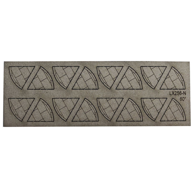 LX256-N Laser Cut Card 60 Degree Pavement Corners (Pack of 16) - N/2mm/1:148