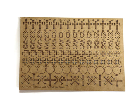 LX257-OO Traditional Wall Tie Pattress Plates (Pack of 94) - OO/4mm/1:76