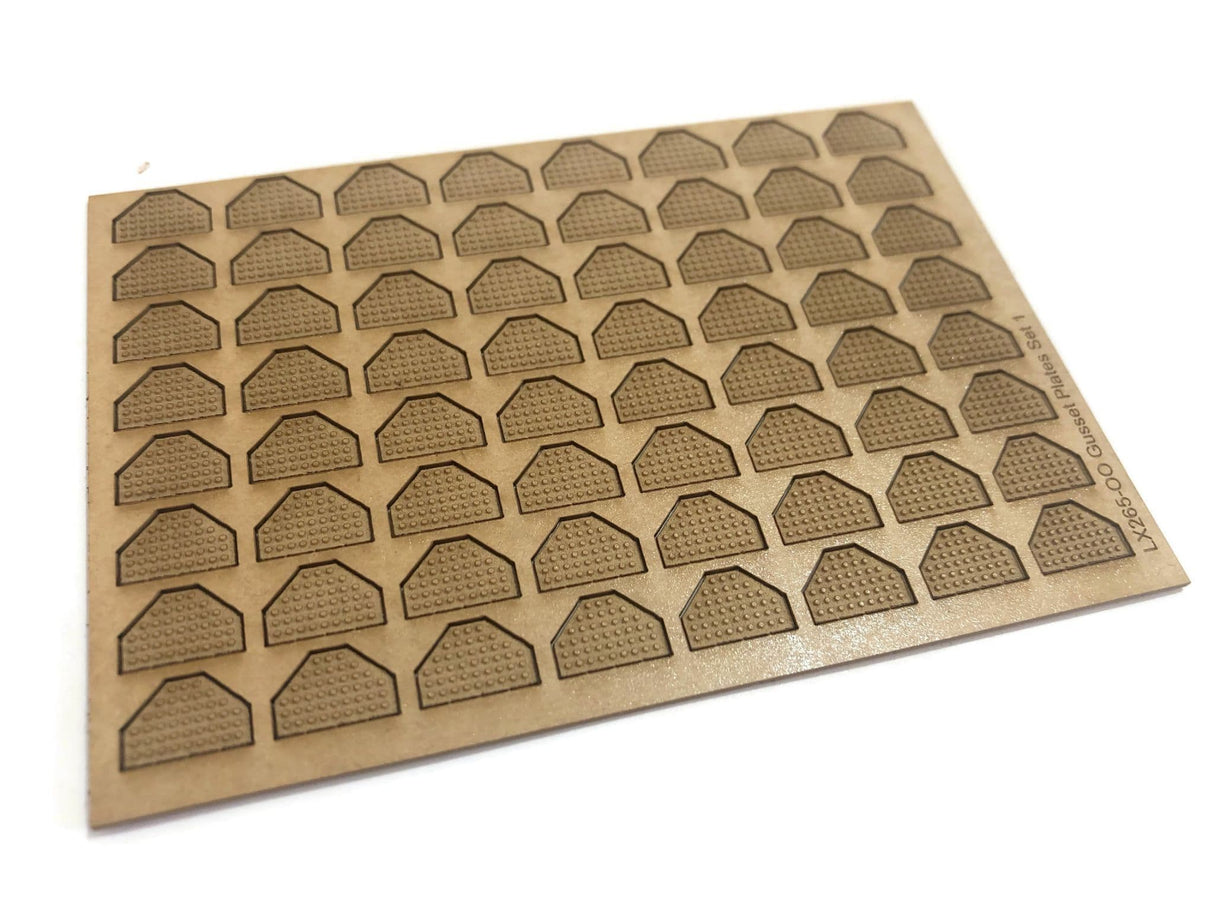 LX265-OO Gusset Plates Set 1 (Pack of 64) - OO/4mm/1:76