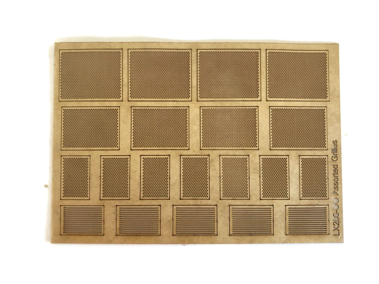 LX286-OO Assorted Grilles - OO/4mm/1:76