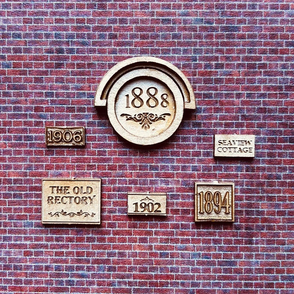 LX287-OO Building Date Stones & House Names (Pack of 26) - OO/4mm/1:76