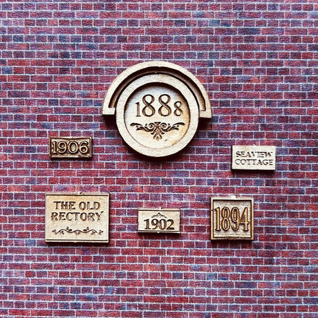 LX287-OO Building Date Stones & House Names (Pack of 26) - OO/4mm/1:76