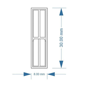 LX289-OO Narrow 4 Pane Sash Windows (Pack of 5) - OO/4mm/1:76