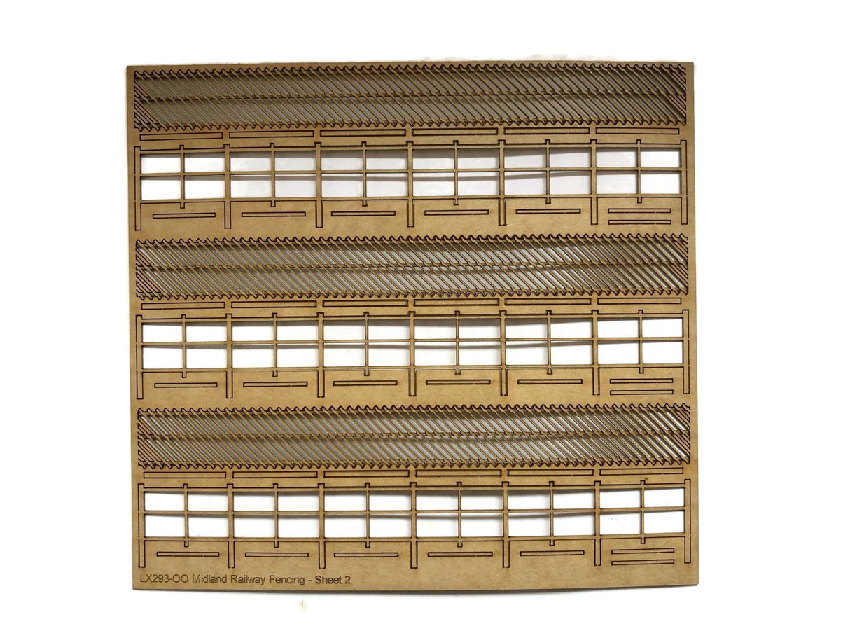 LX293-OO Midland Railway / LMS Fencing (87cm) - OO/4mm/1:76