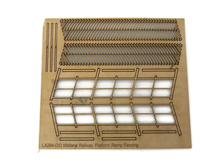 LX294-OO Midland Railway / LMS Platform Ramp Fencing (4 pieces) - OO/4mm/1:76