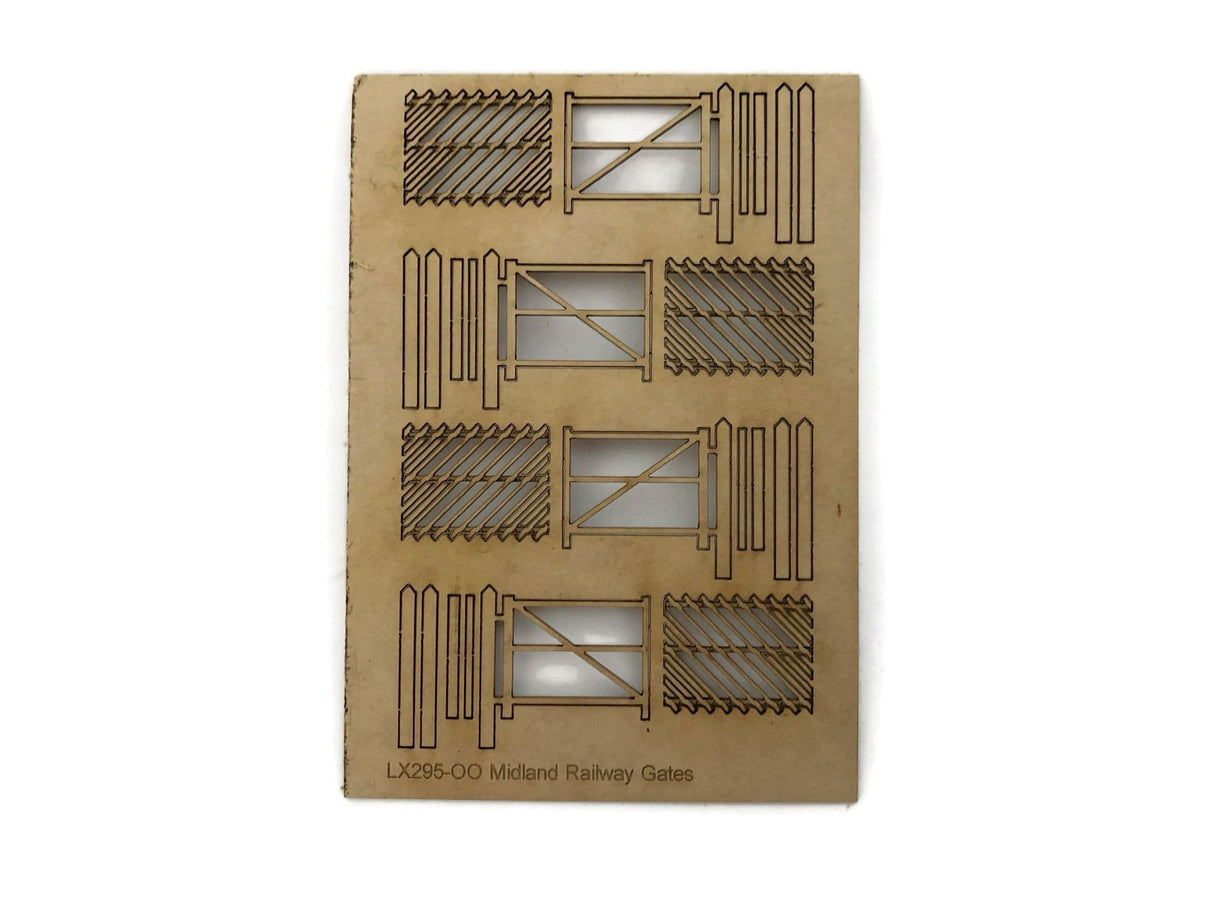 LX295-OO Midland Railway / LMS Platform Gates (Pack of 4) - OO/4mm/1:76