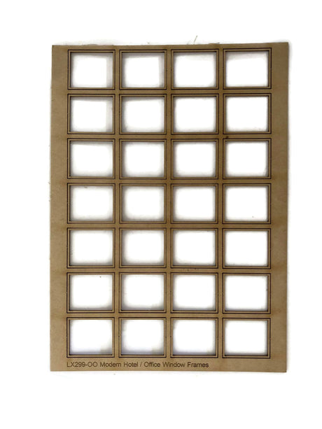 LX299-OO Modern Office / Hotel Windows (Pack of 14) - OO/4mm/1:76