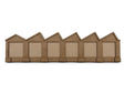 LX315-OO Ultra- Low Relief North Light Engine Shed / Wagon Works Side Wall (Pack Of 2) - OO/4mm/1:76