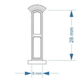 LX340-OO Narrow Arched Top Sash Windows (Pack of 10) - OO/4mm/1:76