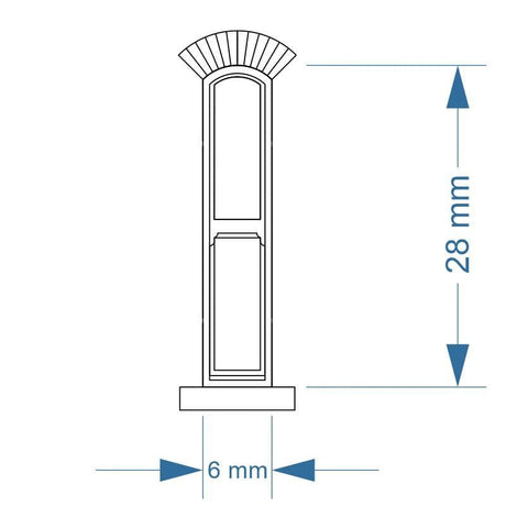 LX340-OO Narrow Arched Top Sash Windows (Pack of 10) - OO/4mm/1:76