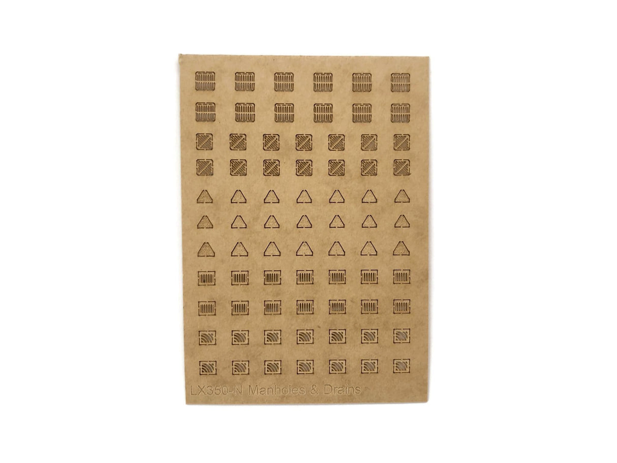 LX350-N Manholes & Drains (Pack of 84) - N/2mm/1:148