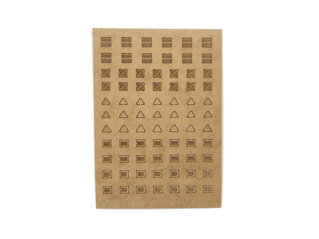 LX350-N Manholes & Drains (Pack of 84) - N/2mm/1:148