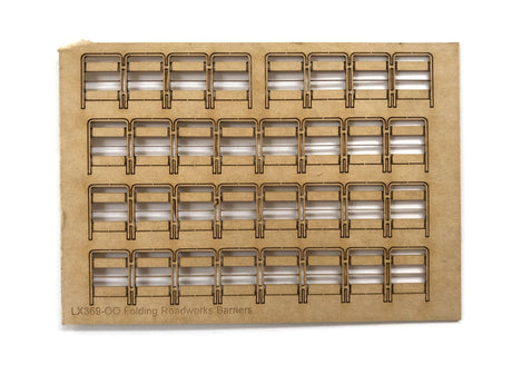 LX369-OO Folding Roadworks Barriers (Pack of 5) - OO/4mm/1:76