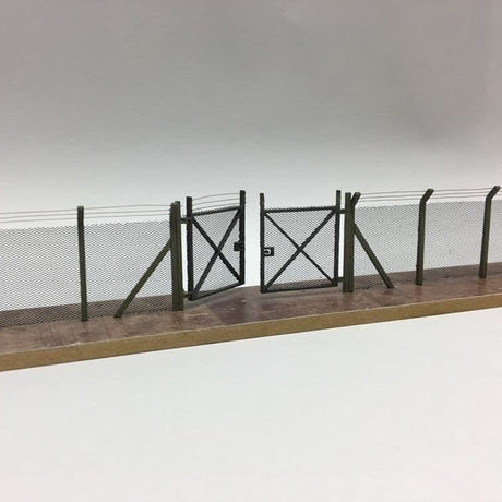 LX373-56 Laser Cut Fence Posts For Chain-link Security Fencing (Posts only) - 1:56 Scale