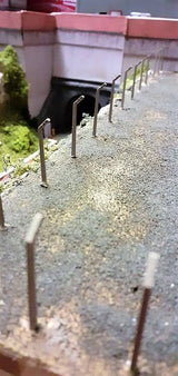 LX373-56 Laser Cut Fence Posts For Chain-link Security Fencing (Posts only) - 1:56 Scale