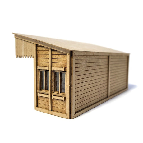 LX384-OO Laser Cut Wooden Platform Shelter - OO/4mm/1:76