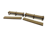 LX386-OO Small Wooden Jetties (Pack of 4) - OO/4mm/1:76
