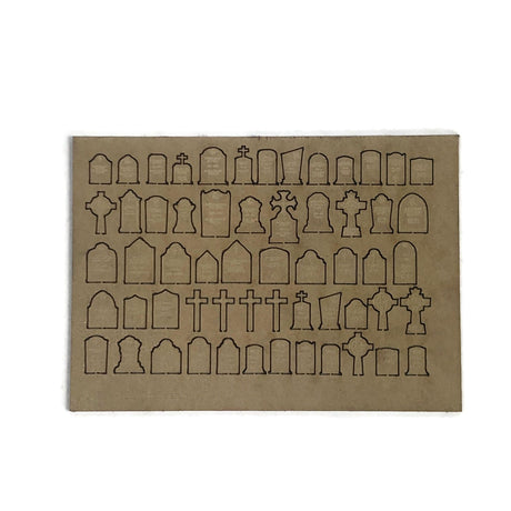 LX394-120 Laser Cut Gravestones (Pack of 58) - TT:120