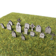 LX394-O Laser Cut Gravestones (Pack of 40) - O/7mm/1:43