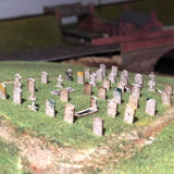 LX394-OO Laser Cut Gravestones (Pack of 58) - OO/4mm/1:76