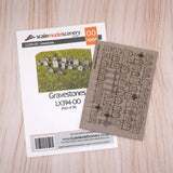 LX394-OO Laser Cut Gravestones (Pack of 58) - OO/4mm/1:76