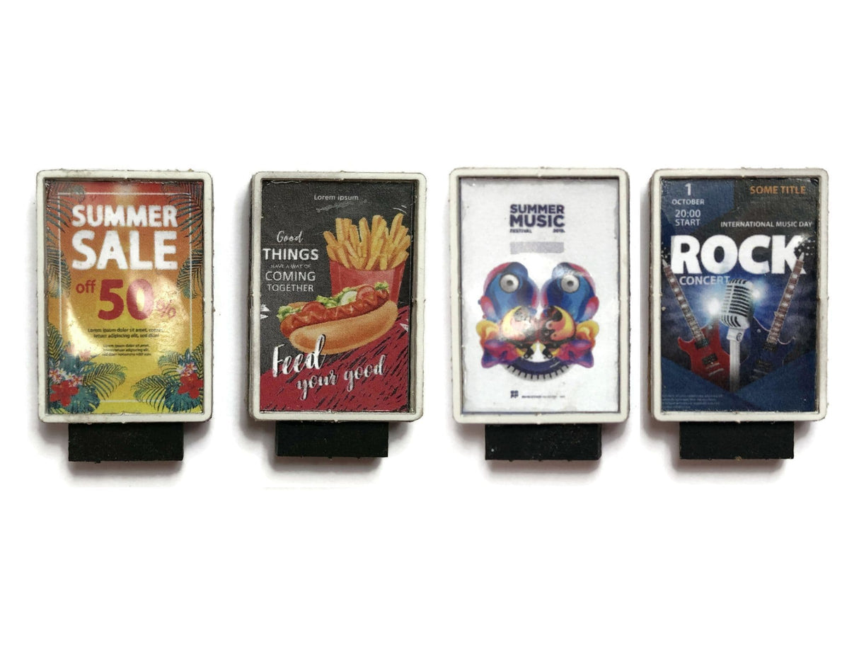 LX411-OO Freestanding Small Modern Advertising Billboards / Hoardings - OO/4mm/1:76