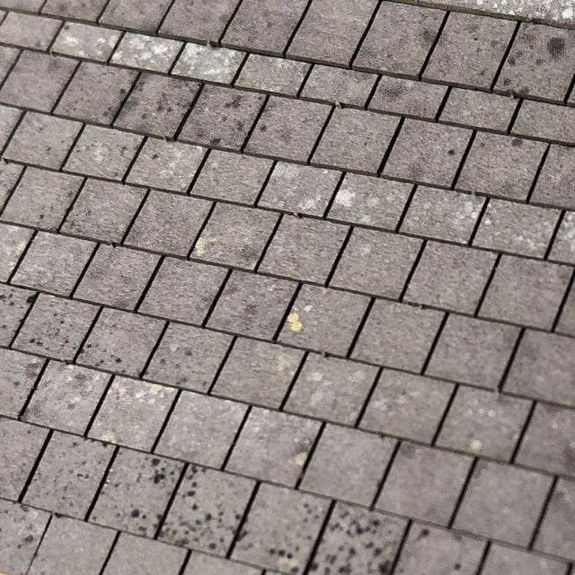 LX415-120 Lightly Weathered Laser Cut Roof Slates (A5 Sheet) - TT:120