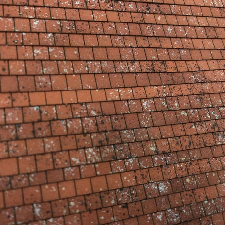 LX418-N Pre-Weathered Laser Cut Terracotta Roof Tiles Texture Paper (A5 Sheet) - N/2mm/1:148